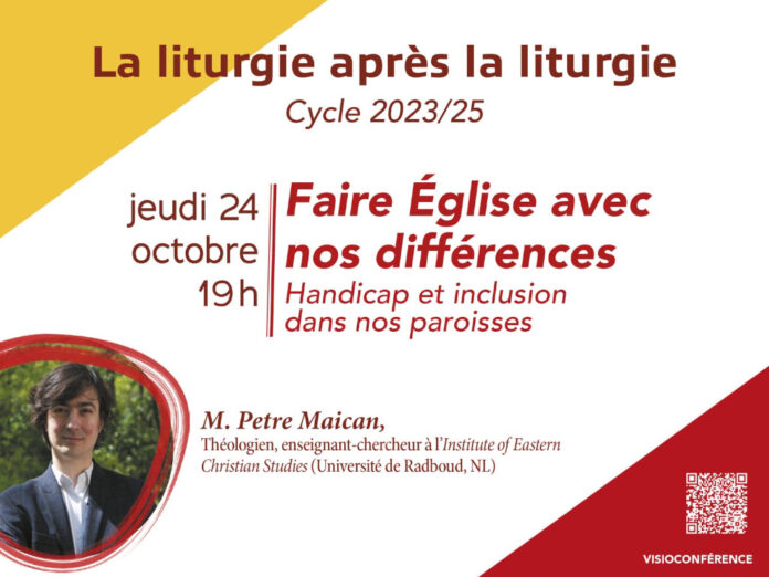 Online lecture Petre Maican on the topic “Faire Église avec nos différences: Handicap et inclusion dans nos paroisses”