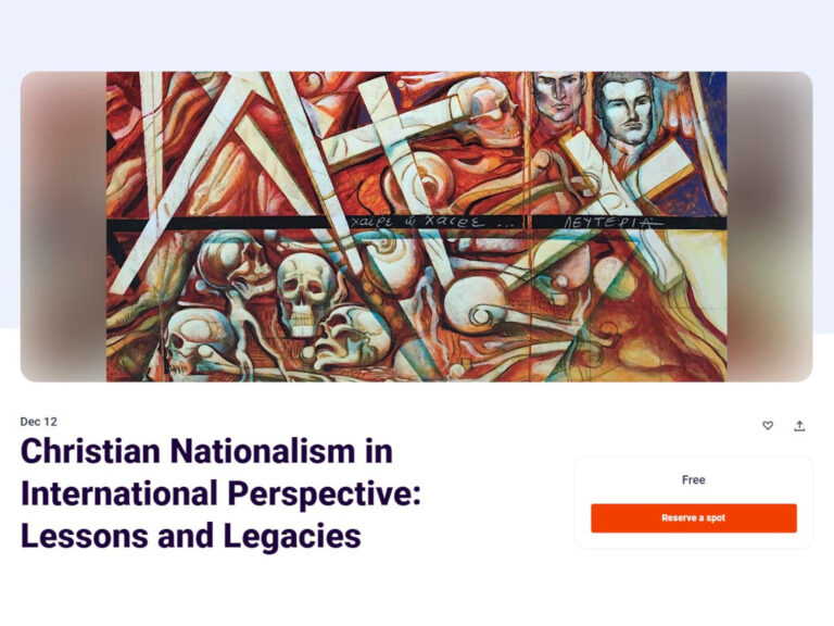 CHRISTIAN NATIONALISM IN INTERNATIONAL PERSPECTIVE: LESSONS AND LEGACIES